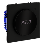 Терморегулятор электронный VOLTUM S70 с индикацией и датчиком, для теплого пола, (черный матовый)