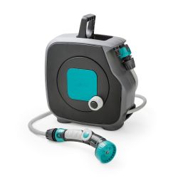 Катушка для шланга GF GF80285628 AQUABAG STYLE механическая в комплекте со шлангом 9 мм 11,5 м | Аксессуары для полива Green Apple