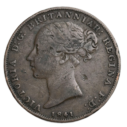 Монета 1/26 шиллинга (shilling) 1841 год Джерси