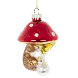 GAEM Украшение новогоднее "Гриб и ёж", L6,5 W6 H11 см