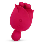 Малиновый клиторальный вибростимулятор-бутон 10,6см Bior Toys Viva Rose RT-34006