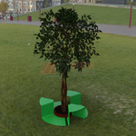 Приствольная решетка-лавка Синус