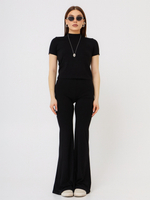 Брюки-клеш Вискоза, черные
