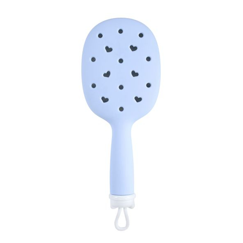 Расческа массажная с отверстиями для джиббитсов SOLOMEYA Croks Massage Hair Brush Blue
