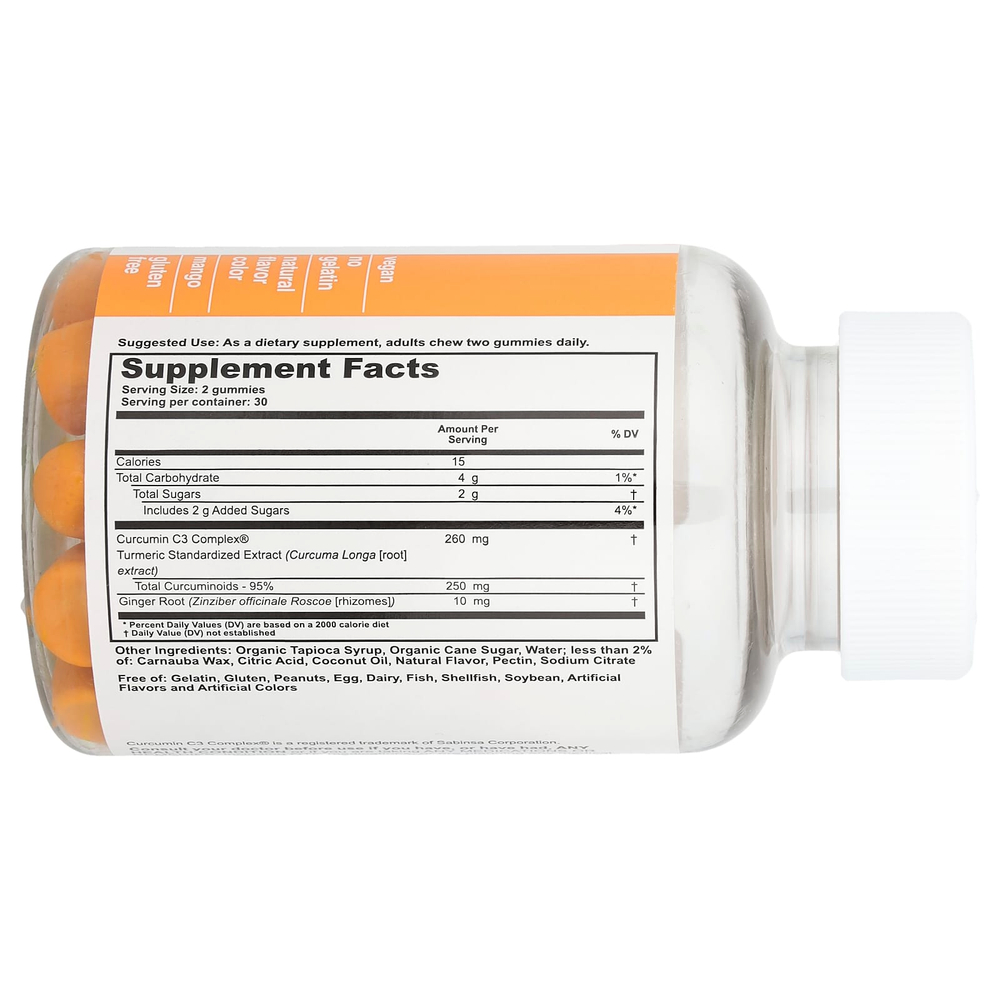 T-RQ, Жевательные мармеладки для взрослых, куркума и имбирь, 60 жевательных таблеток