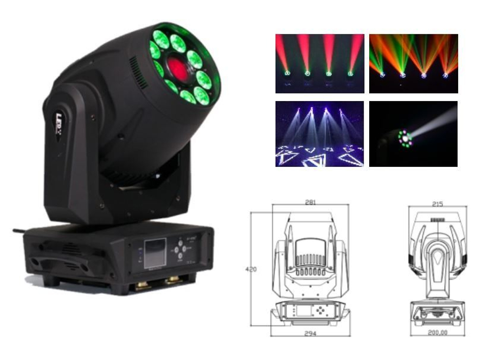 H4P 120w led spot+9x10w 4in1 wash