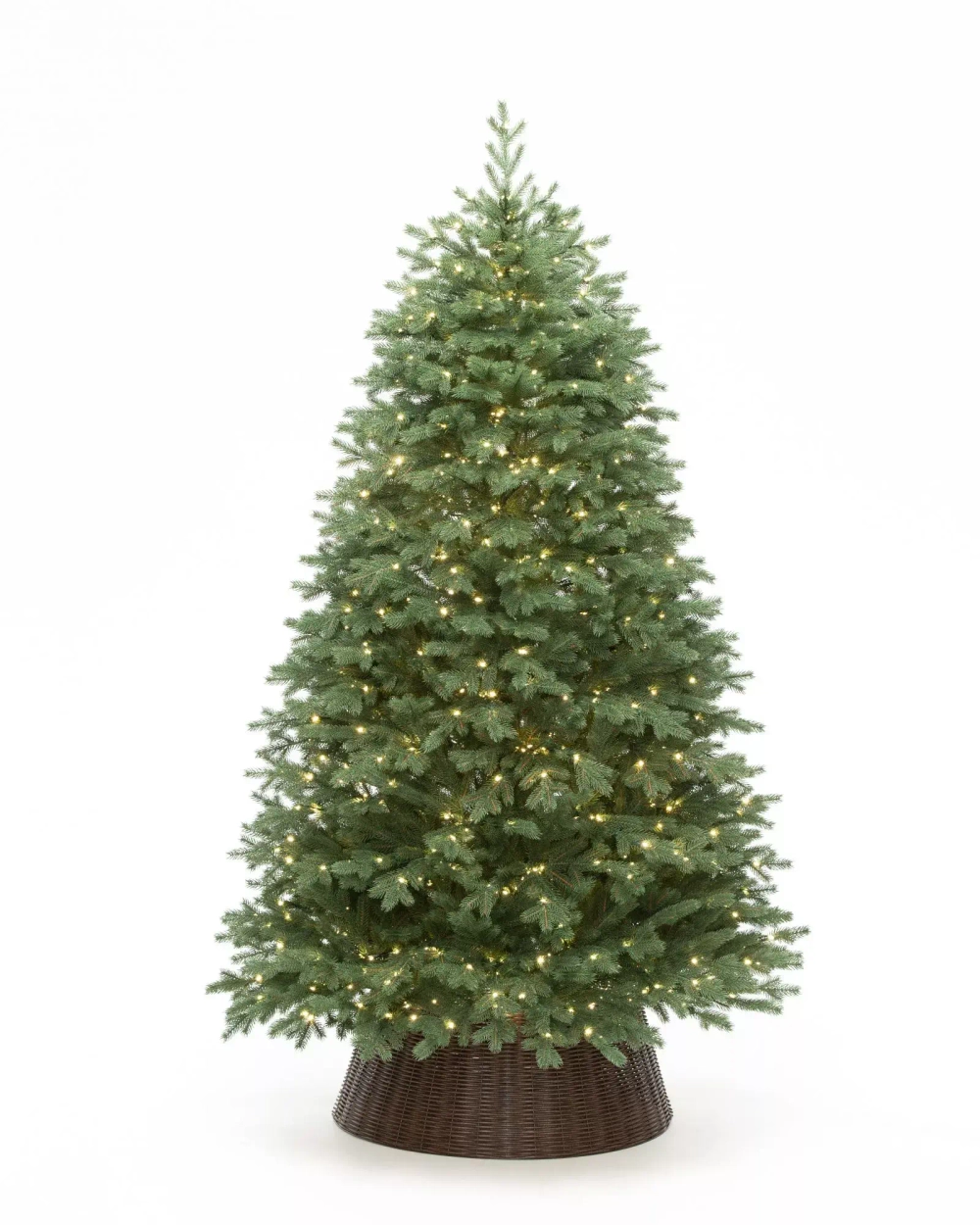 Искусственная елка Русская 210 см., 1120 теплых белых микро LED ламп, 100% литая хвоя, ЕлкиТорг (268210)