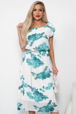 Платье Мерисса (белый/зеленый)-52р-р Р11-1212/4 Nikol