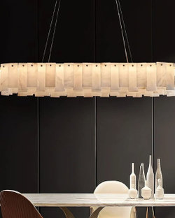 Подвесные люстры из натурального мрамора — сочетание роскоши и современного дизайна.