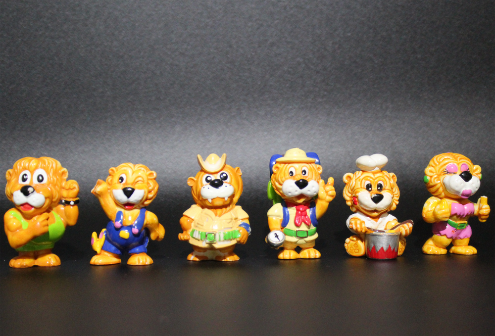 Львята туристы Kinder 1993 Ferrero год 6 штук. Коллекция Киндер Сюрприз