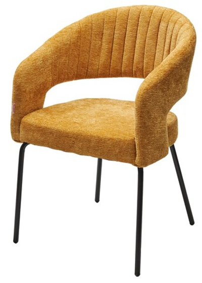 Стул SNUG 3018-08 горчичный, шенилл / черный каркас, ®DISAUR