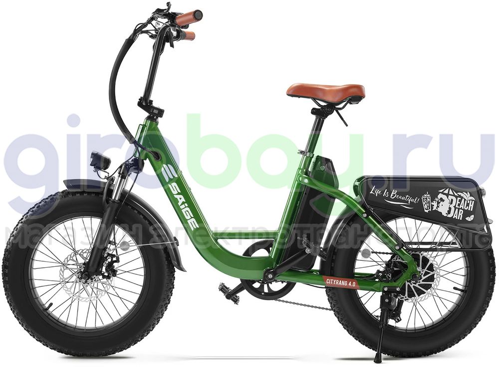 Электровелосипед Saige Cityrange 4.0 (48V/13Ah) - Зелёный фото №1