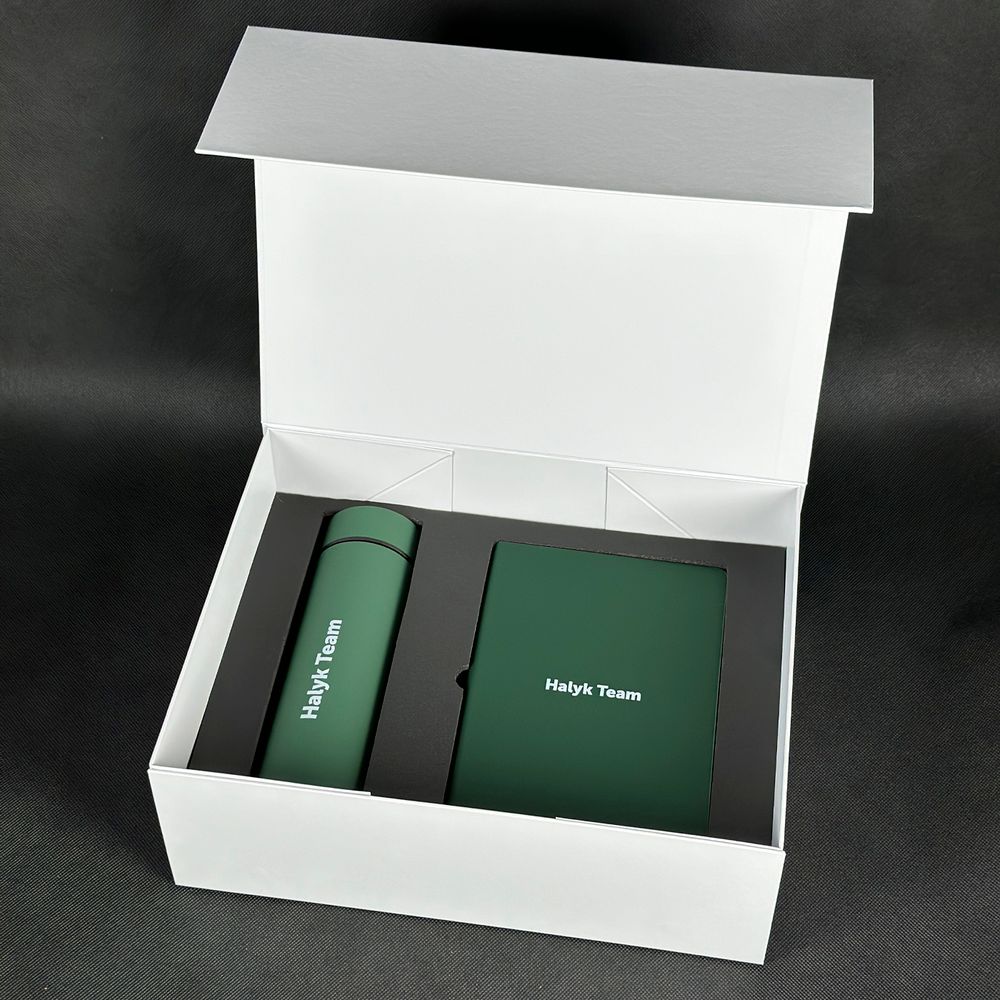 Набор Halyk Team Блокнот + Термос