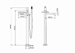 Смеситель для ванны Boheme Stick 129-BB.2 черный