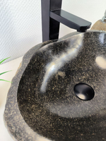 Раковина из речного камня RS-65995 46х33х15 из натурального камня