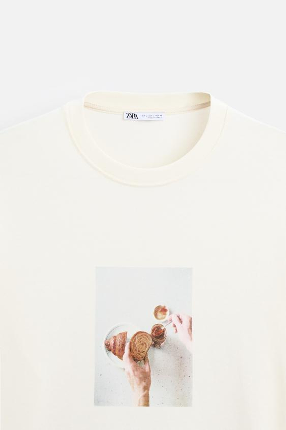 ZARA ФУТБОЛКА С ФОТОПРИНТОМ «КВИРЛ», БЕЛЫЙ