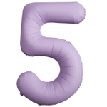 Шар фольгированный Цифра 5 101 см (Лаванда)