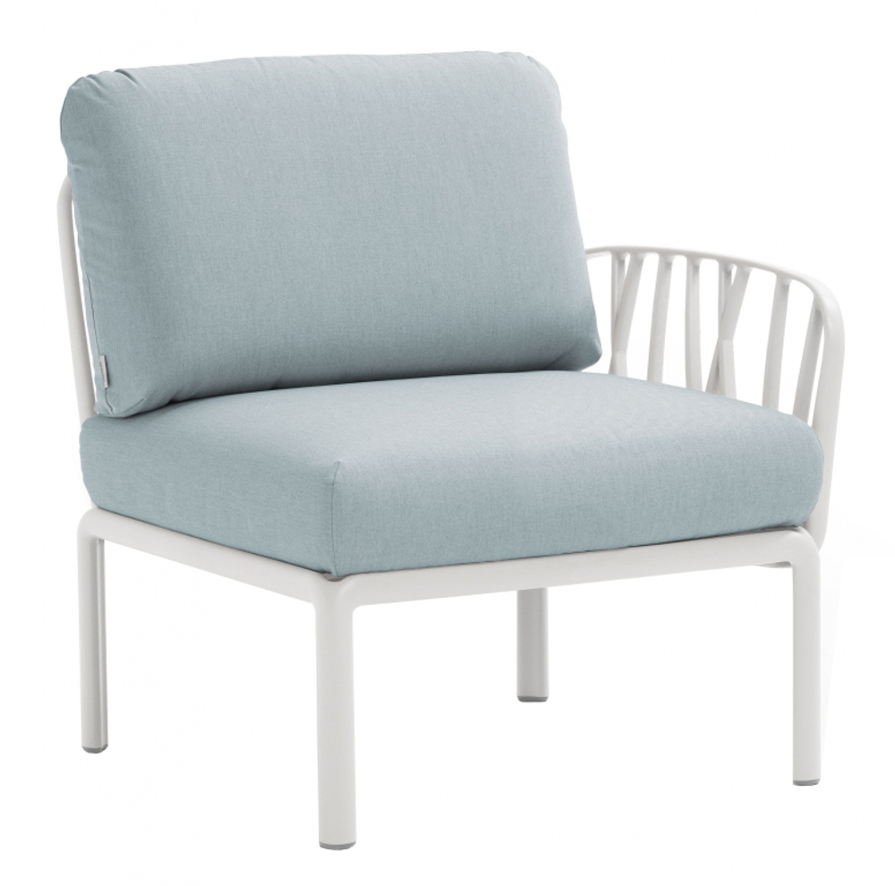 Модуль правый/левый пластиковый с подушками Nardi Komodo Elemento Terminale DS/SX, белый, лед