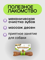 Косточка со вкусом говядины для собак средних пород Зубочистики 0,095кг набор из 12 шт