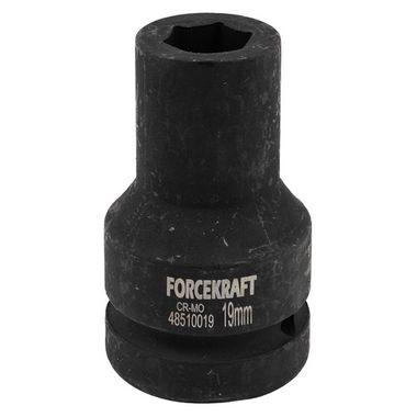 Головка ударная глубокая 1'', 19мм (6гр.) FORCEKRAFT FK-48510019
