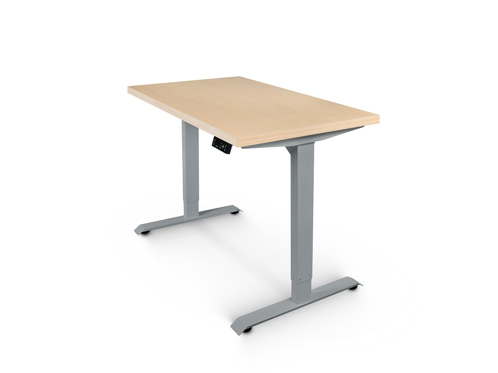 Регулируемый компьютерный стол Bazalt с регулировкой по высоте — столешница МДФ Дуб беленый