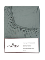 Сатиновая простынь на резинке EcoCotton 160х200 | светло-зеленый