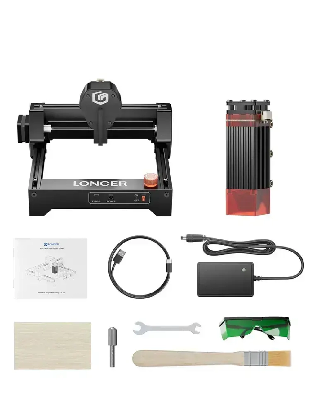 Лазерный гравер Longer Ray5mini, мощность лазера 3.5Вт 130*140mm рабочая зона скорость 12000мм/мин