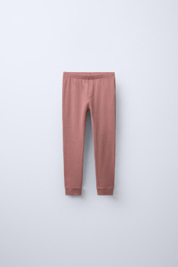 ZARA ПИЖАМА ИЗ СМЕСОВОЙ МЕРИНОСОВОЙ ШЕРСТИ, РОЗОВЫЙ