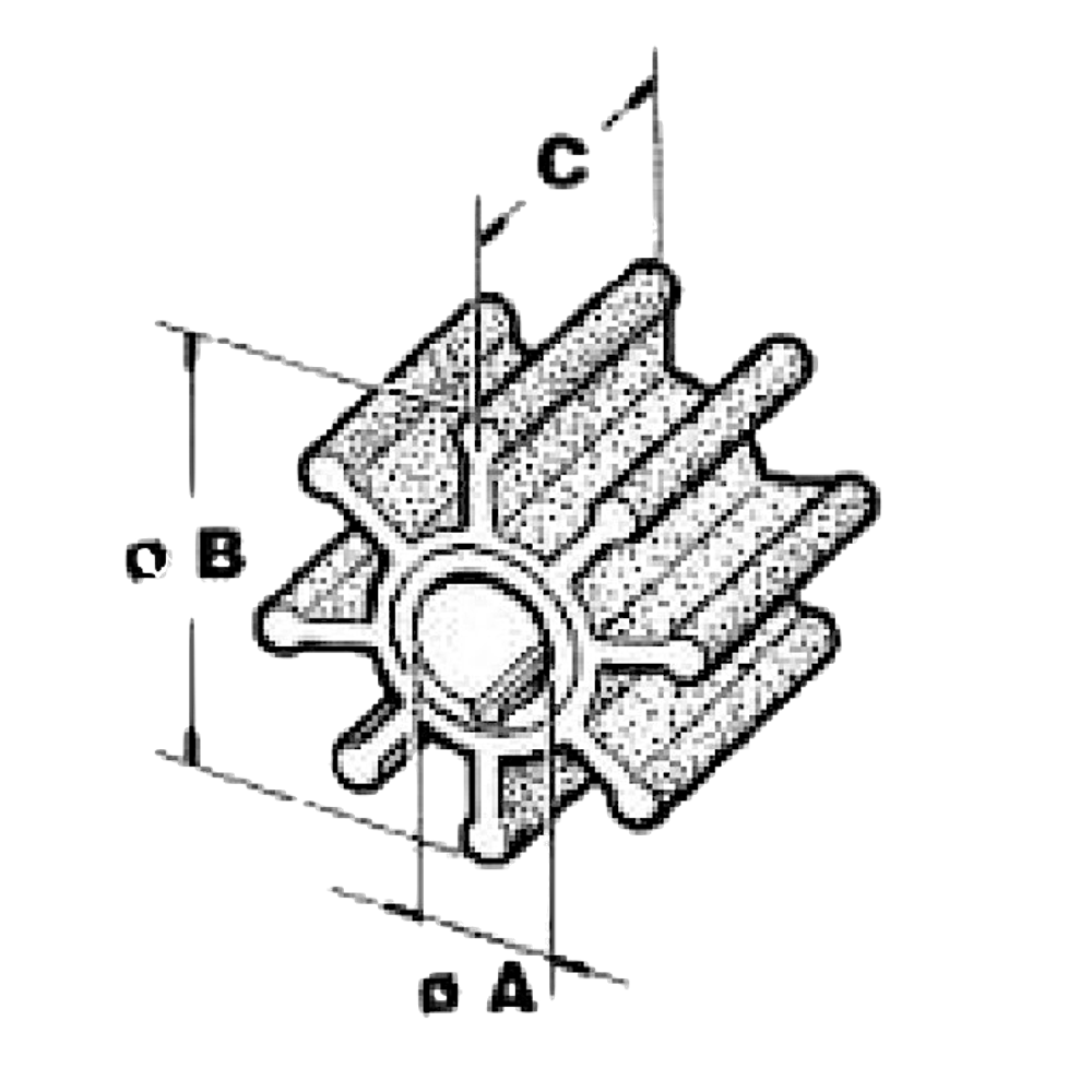 Yamaha Крыльчатка охлаждения 6E0-44352-01 ( Omax / TM ) 4A-5C,F4A/B/M-F5A-F6C/M  00146166