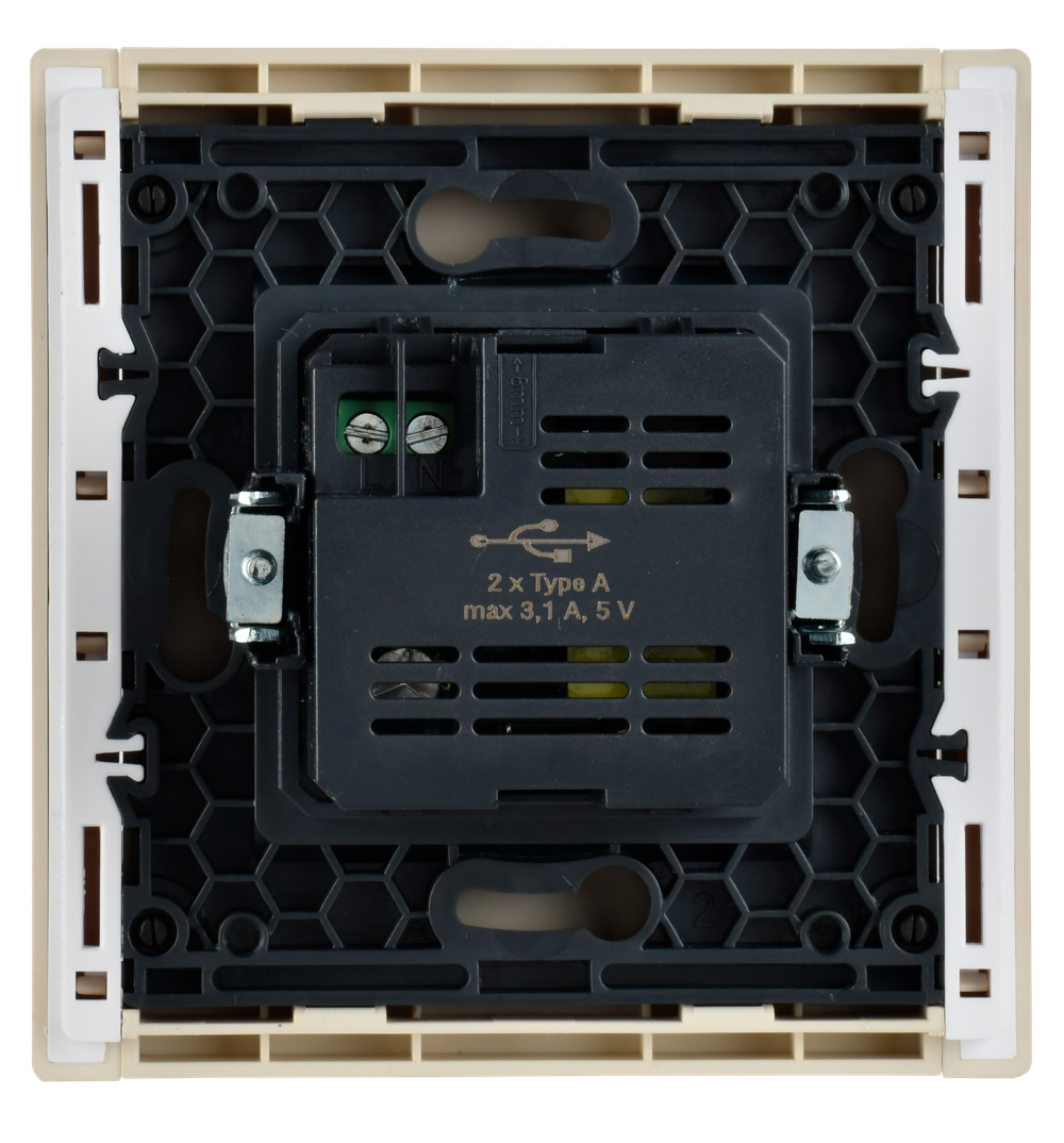 FORTE&PIANO Розетка USB A+A 3,1А FP449 ваниль IEK