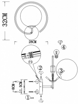 Бра EVOLUCE SL418.401.01