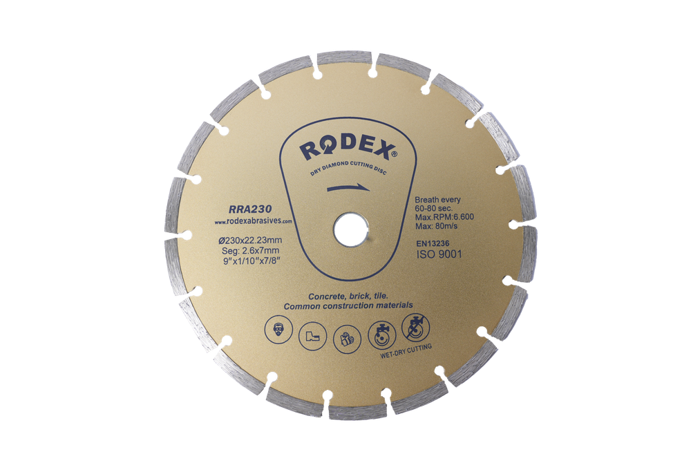 ДИСК ОТРЕЗНОЙ RODEX АЛМАЗНЫЙ 230MM RRA230