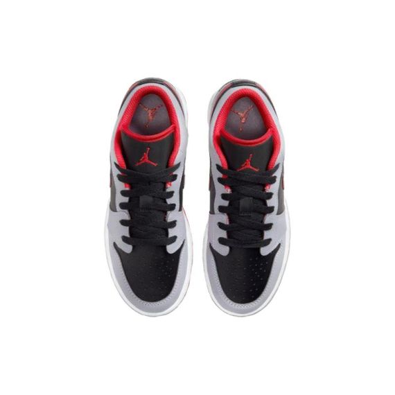 Иордания Air Jordan 1 Детские баскетбольные мячи Низкие цены Серый Черный Красный Юнисекс
