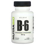 NutraBio, Витамин B6, 100 мг, 60 капсул