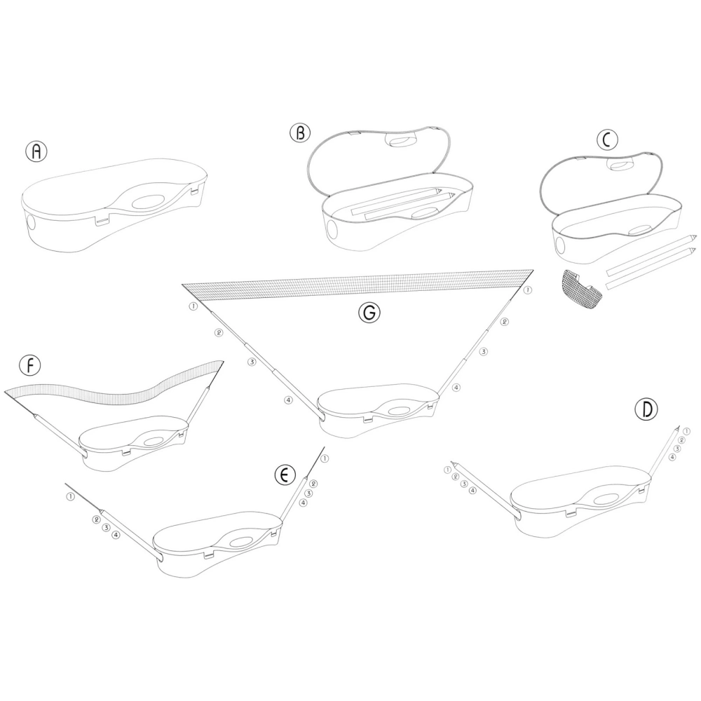 Сетка складная для игры в бадминтон, 300*150 см, красный-черный