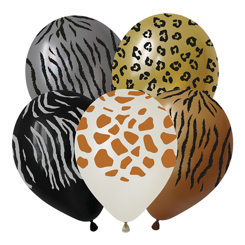 DB 12" Пастель-Металл Сафари принт, Ассорти / 50 шт.