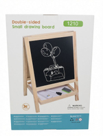 Двусторонний мольберт для детей (40x27x17 см), с магнитной маркерной доской, алфавитом, мелками и маркером
