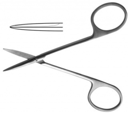 ТМ- Н-34-1 Ножницы для роговицы тупоконечные прямые