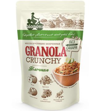 Мюсли Бионова Яблочные, 400г.