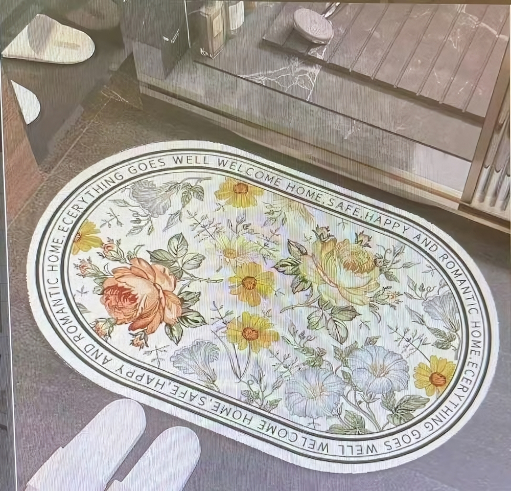 Коврик для ванной 38*58"Пионы»