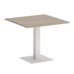 Home Office Стол квадратный VR.SP-5-90.2 Дуб Аттик/Металл Белый 900*900*753