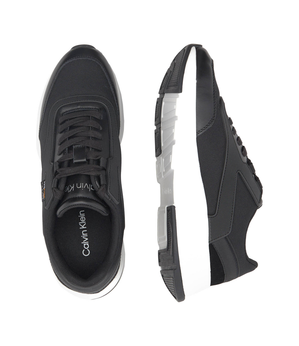 кожаные кроссовки low top lace up mix Calvin Klein - черный(HM0HM00750)