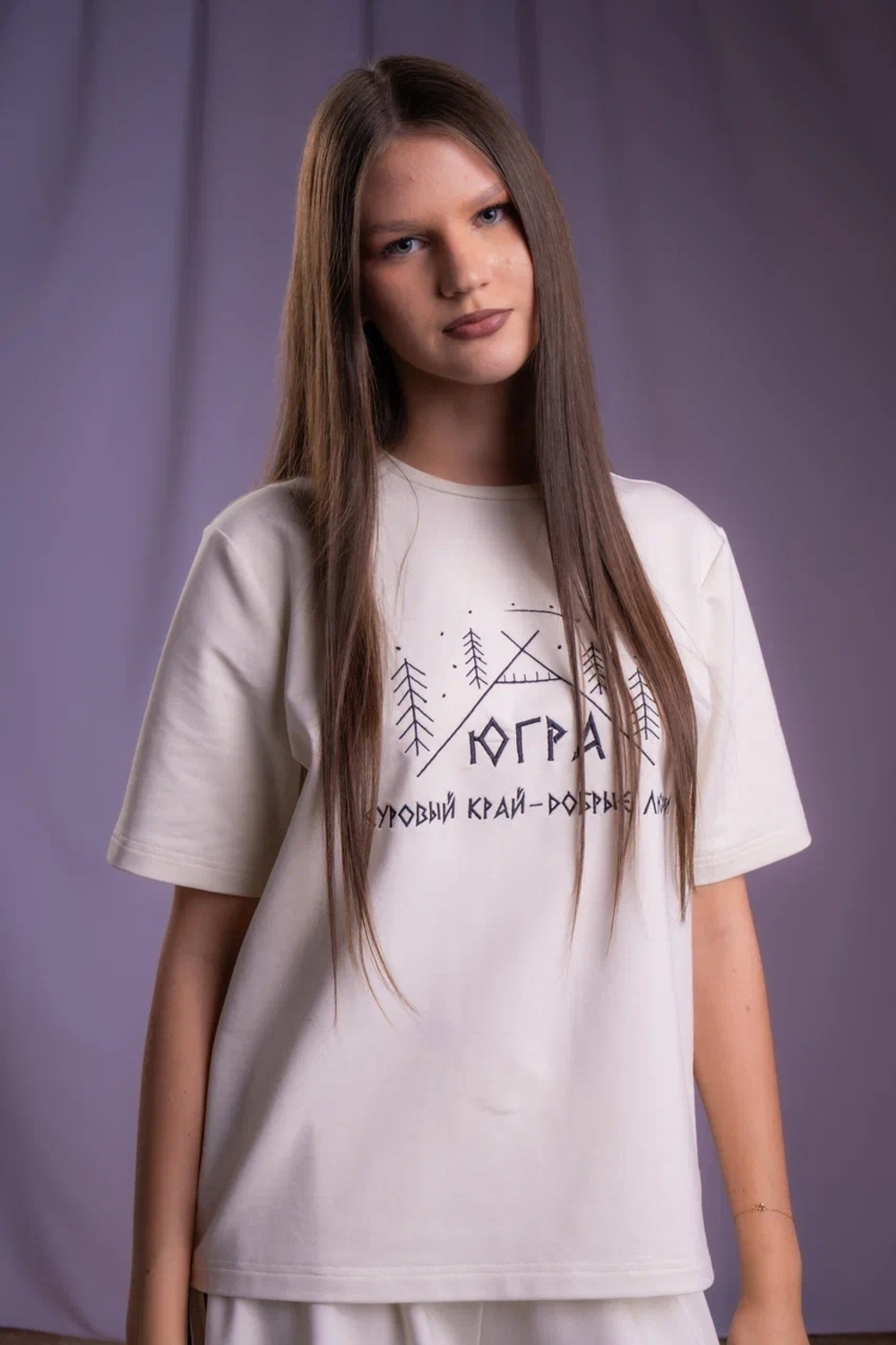 Футболка с вышивкой "Суровый край"