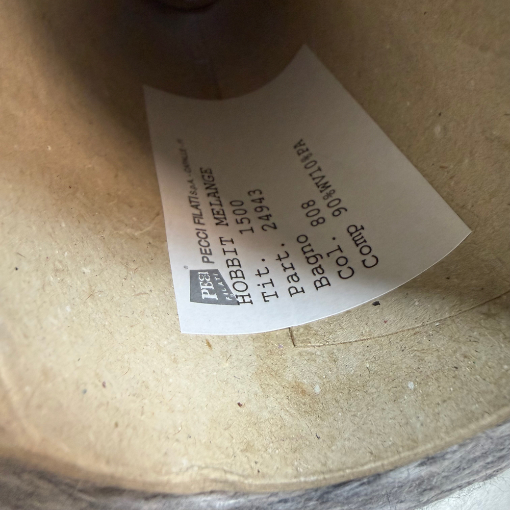 HOBBIT - Pecci Filati; 90% меринос, 10% п/а; 150м/100гр; col. 808, цвет: серый меланж; S508