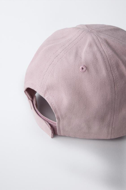 ZARA КЕПКА VARSITY С ВЫШИВКОЙ, РОЗОВЫЙ