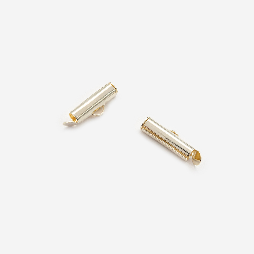 Концевик-трубочка, 15мм, позолота