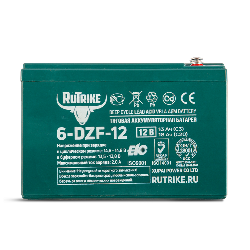 Аккумулятор RuTrike 6-DZF-12 (AGM)