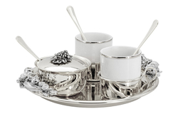 Кофейный набор на 2 персоны Гамма серебристый