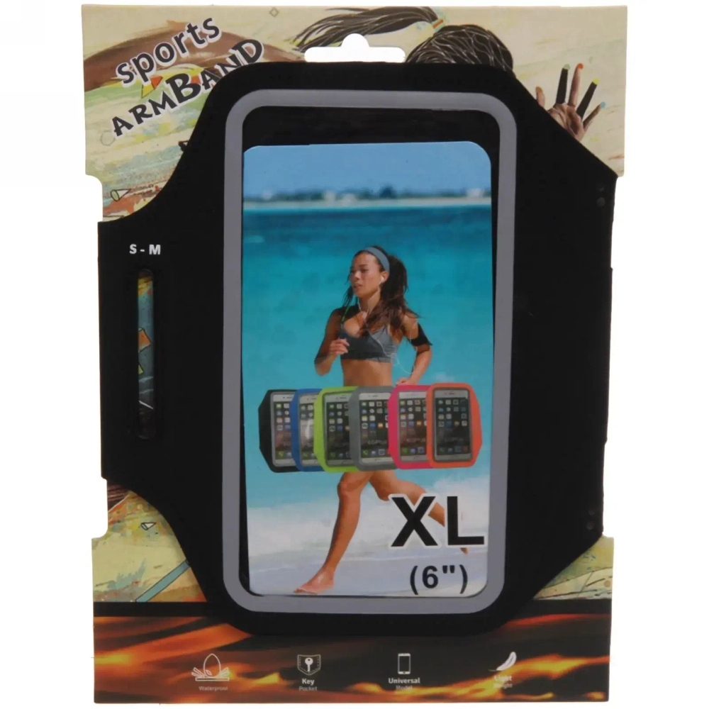 Чехол спортивный для телефона на руку «Attention» (для телефона 6»), микс