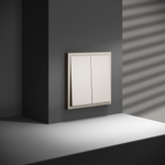 Перекрестный переключатель встраиваемый VOLTUM S70 двухклавишный 10А, (кашемир)